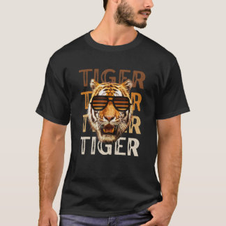 Kids Tiger Stripe Orange Sunglass för Småbarn. T Shirt
