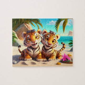 Kids Tiger Unge Jigszawa Puzzle - Tropical Pussel