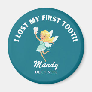 Kids Tooth Fairy I Borttappad Min första tandmilst Magnet