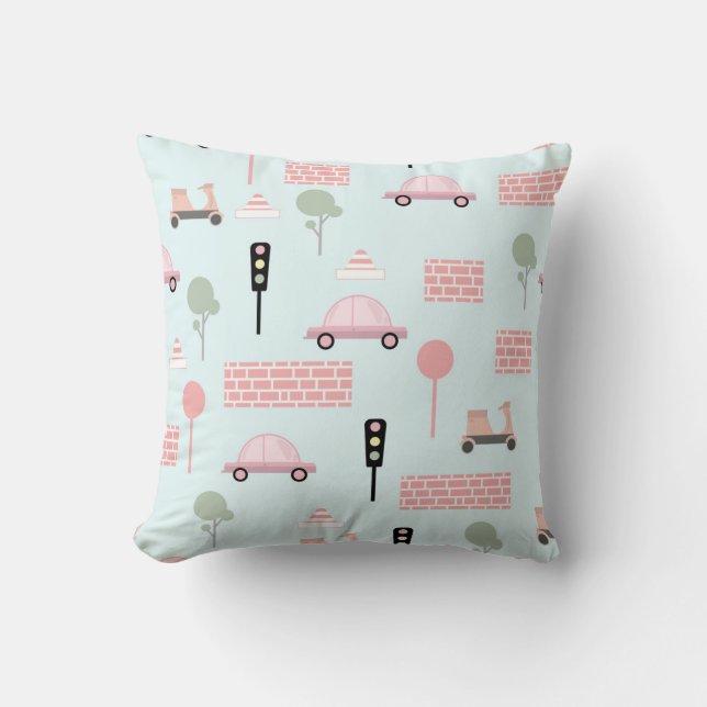 Kids Transport Decorative Pillow Kudde (Framsida)