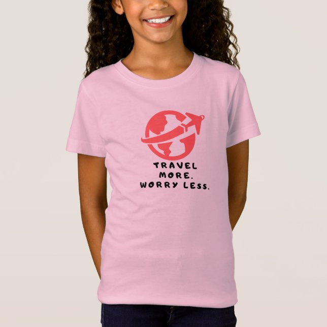Kids Travel T-shirt i Rosa (Framsida)