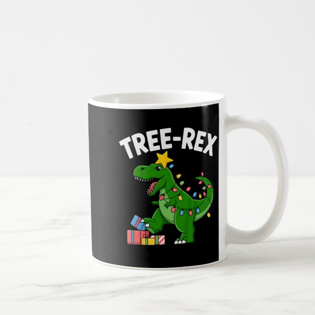 Kids Tree-rex Christmas Dinosaur T-rex Shirt Toddl Kaffemugg (Höger)