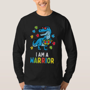 Kids Trex Dino Jag är en krigare Småbarn Boys Auti T Shirt