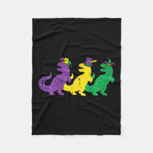 Kids Trex Dinos Lila Gult Grönt Småbarn Boys M Fleecefilt