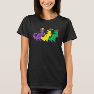 Kids Trex Dinos Lila Gult Grönt Småbarn Boys M T Shirt