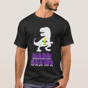 Kids Trex Dinosaur Mardi Grawr Dino Småbarn Boys M T Shirt