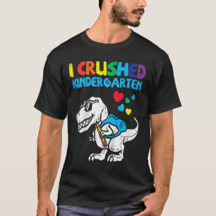 Kids Trex I Crused Kindergarten Dino Gra T Shirt