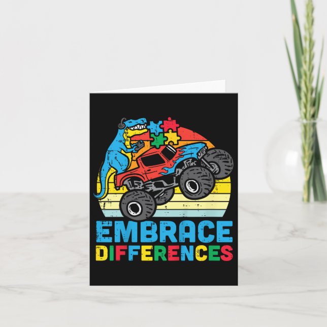 Kids Trex Monster Lastbil embrace Differentialism  Kort (Framsida)
