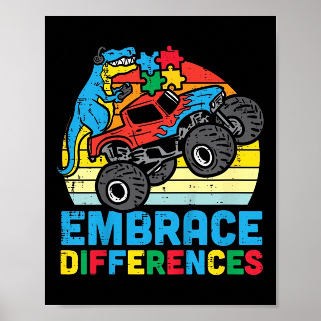 Kids Trex Monster Lastbil embrace Differentialism  Poster (Framsidan)