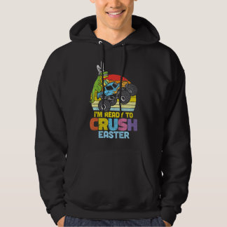 Kids Trex Monster Lastbil Redo att krossa Påsk Boy Hoodie