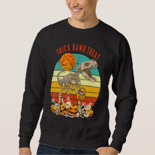 Kids Trick Rawr Treat Skeleton Dino Småbarn Boys Lång Ärmad Tröja
