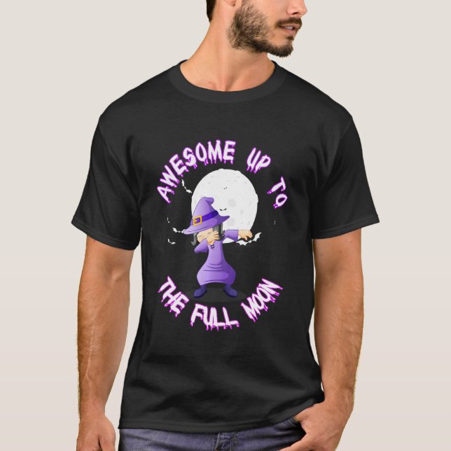 Kids Tricky Candy Night Costume Witch Dabbing Hall T Shirt (Framsida)