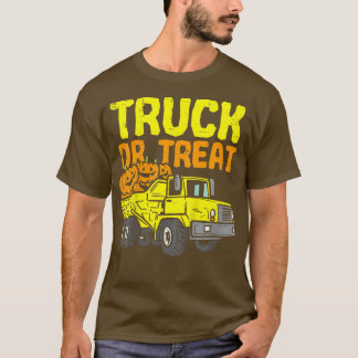 Kids Truck Or Treat Pumpkins Toddler Boys Hallowee T Shirt