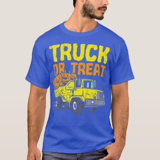 Kids Truck Or Treat Pumpkins Toddler Boys Hallowee T Shirt