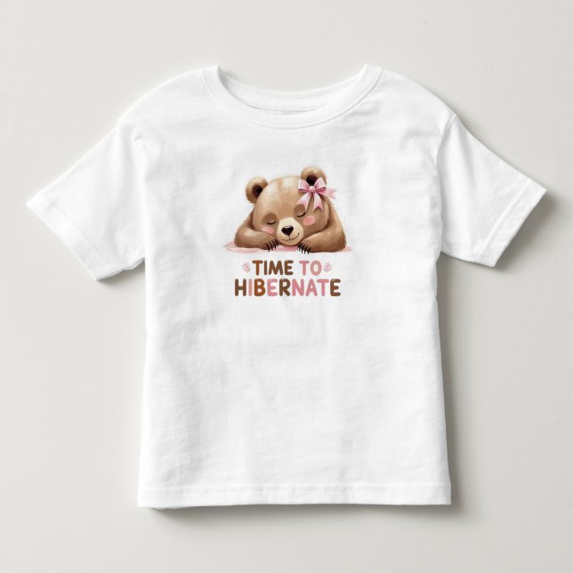  Kids Tshirt Sleeping Bear Cute For Kids  T Shirt (Framsida)