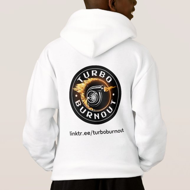 Kids Turbo Burnout Merch Hoodie T Shirt (Baksida)
