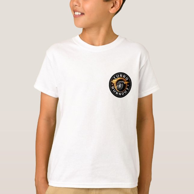 Kids Turbo Burnout Merch T-Shirt (Framsida)