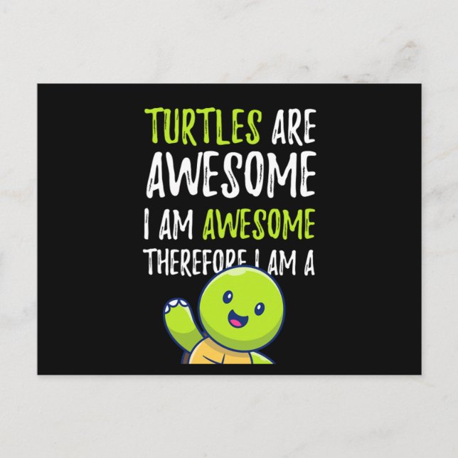 Kids Turtles är Fantastisk och därför är jag en sk Vykort (Framsida)