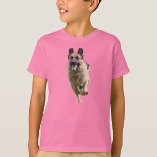 Kids tysk Shepherd Sleeve V-Nacke T-Shirt