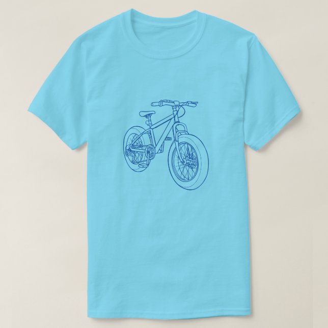 Kids/ungdomscykelbanans utformning teckning t shirt (Design framsida)