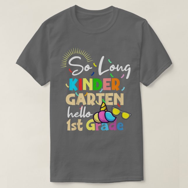 Kids Unicorn So Long Kindergarten Hej 1st Klass  T Shirt (Design framsida)