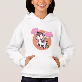 Kids Unicorn T-Shirt with Clouds
