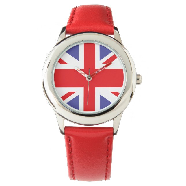 Kids Union Jack British Watch Armbandsur (Framsida)