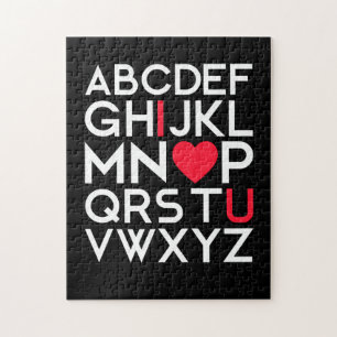 Kids Valentine Day, ABC I Kärlek You valentines Pussel