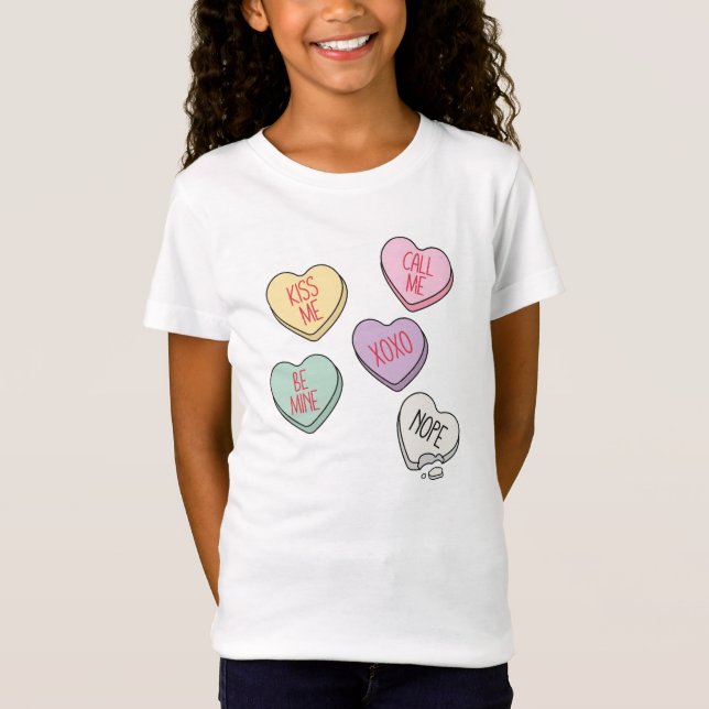 Kids Valentine Heart Shirt T Shirt (Framsida)