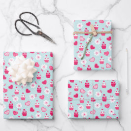 Kids Valentines Day Heart Muffinss White Flowers