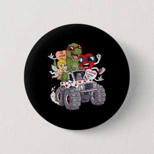 Kids Valentines day Hearts T Rex Cupid Monster Tru Knapp