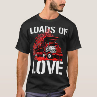 Kids Valentine's Day Loads of Love Cute Dump Truck T Shirt