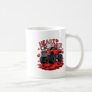 Kids Valentines day Monster Lastbil Boys Småbarn C Kaffemugg
