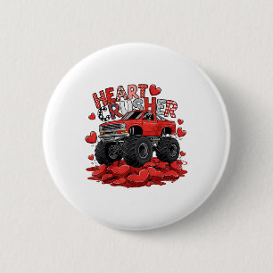 Kids Valentines day Monster Lastbil Boys Småbarn C Knapp