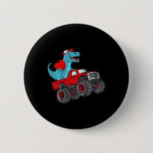 Kids Valentines day T Rex Riding Monster Lastbil R Knapp
