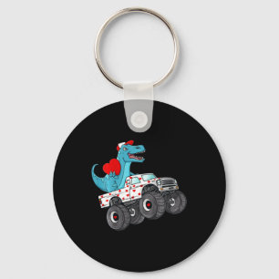 Kids Valentines day T Rex Riding Monster Lastbil R Nyckelring