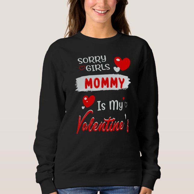 Kids Valentines day toddler boys Mommy is my Valen T Shirt (Framsida)