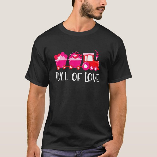Kids Valentines Day Train Loads Of Love Choo Toddl T Shirt (Framsida)