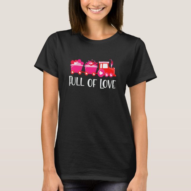 Kids Valentines Day Train Loads Of Love Choo Toddl T Shirt (Framsida)