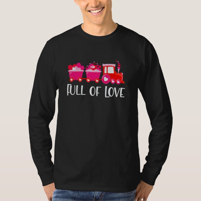 Kids Valentines Day Train Loads Of Love Choo Toddl T Shirt (Framsida)