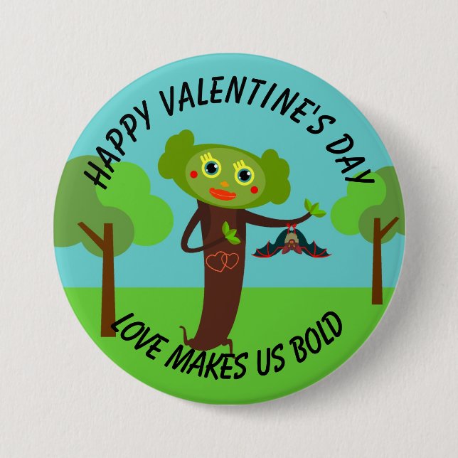 Kids Valentines Helgdag Knapp (Framsida)