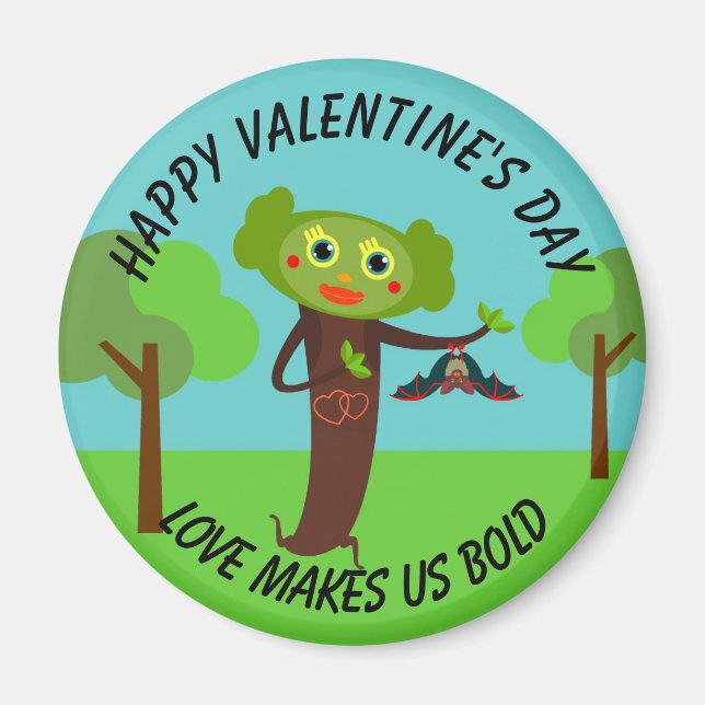 Kids Valentines Helgdag Magnet (Framsidan)