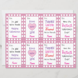 Kids Valentines Sheet of Eight