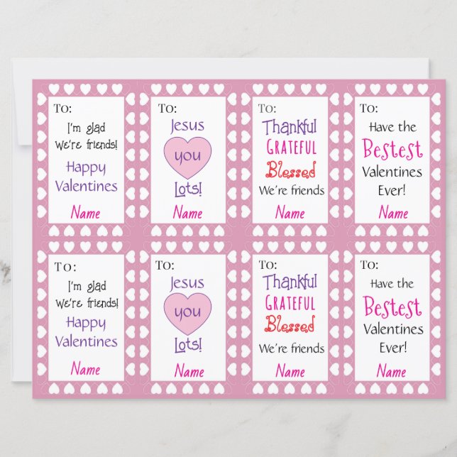 Kids Valentines Sheet of Eight (Framsida)