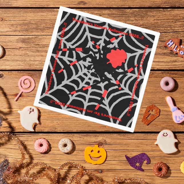 Kids Venom Halloween fest Pappersservett (Venom Halloween Party Napkins)