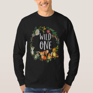 Kids Vild One Zoo Birthday Safari Jungle Animal Fu T Shirt