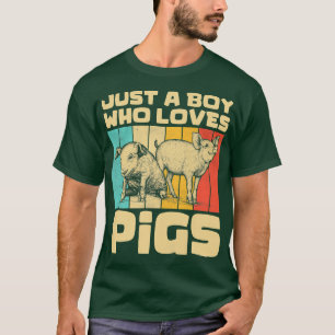 Kids Vintage Grisar Älskare är bara en pojke som K T Shirt