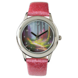 Kids Watch med A1 Forest & Flowers i Rosa Armbandsur