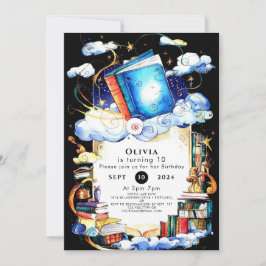 Kids Watercolor Roligt Storybook Birthday Inbjudningar