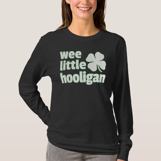Kids WEE LITTLE HOOLIGAN Kids St. Patrick's Day T Shirt (Framsida)